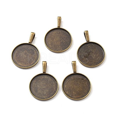 Alloy Pendant Cabochon Settings X-PALLOY-A13368-AB-NR-1