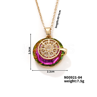 Vintage Sparkling Rhinestone Sun Pendant Necklaces PV3206-9-1