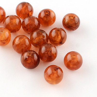 Round Imitation Gemstone Acrylic Beads OACR-R029-12mm-15-1