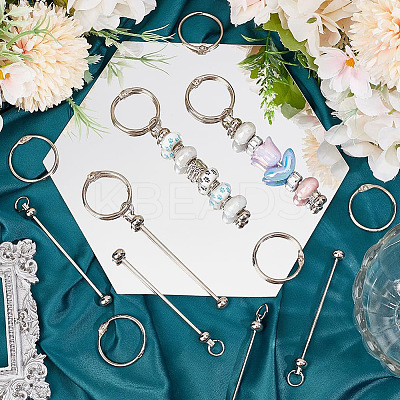 8Pcs Iron Bar Beadable Keychains DIY-SC0028-27A-1