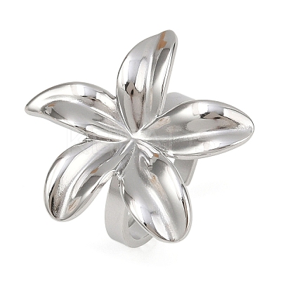 Adjustable 304 Stainless Steel Cuff Rings for Women LS-RJEW-B135-07P-1