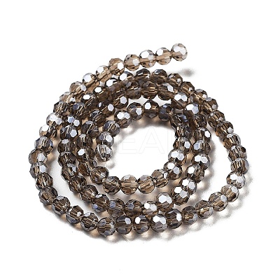 Electroplate Transparent Glass Beads Strands EGLA-A035-T4mm-A16-1