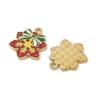 304 Stainless Steel Enamel Pendants STAS-L300-012G-33-1