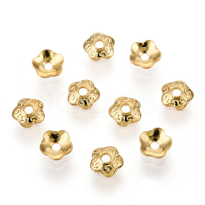 304 Stainless Steel Bead Caps X-STAS-Q194-24G-1
