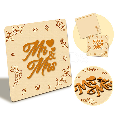 Wooden Commemorative Cards WOOD-WH0040-009-1