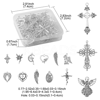 14 Style Tibetan Style Alloy Pendants FIND-FS0001-42-1