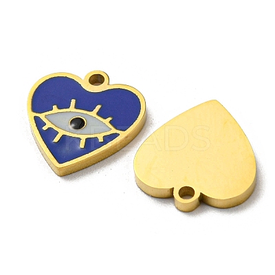 304 Stainless Steel Enamel Charms STAS-L022-004G-1