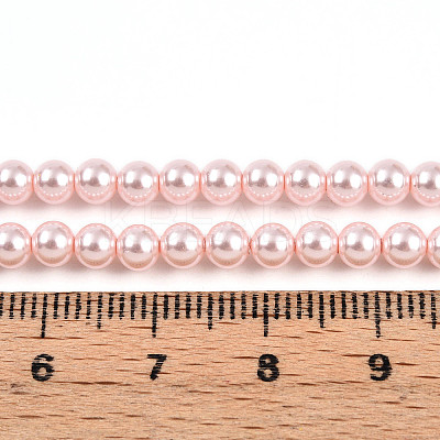 Baking Paint Pearlized Glass Pearl Bead Strands HY-N002-4mm-A10-1