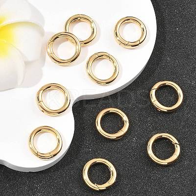 SHEGRACE Brass Spring Gate Rings XGR0009G-10G-1