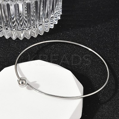 304 Stainless Steel Bangles for Women BJEW-C088-02P-1