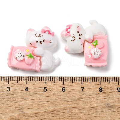 Cat Theme Opaque Resin Cabochons CRES-Z010-01C-1