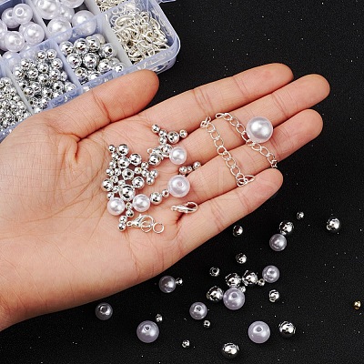 461Pcs Round Beads Kit for DIY Bracelet Making DIY-YW0004-45S-1