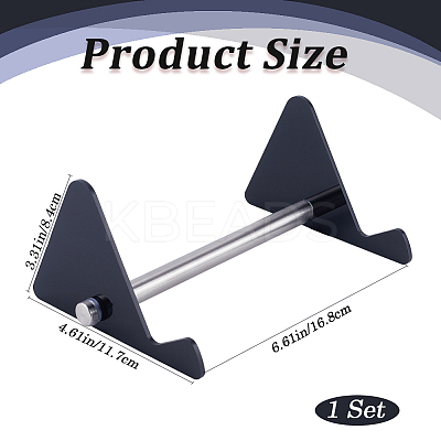 1-Tier Acrylic & Alloy Keyboard Display Stands ODIS-WH20003-02B-03-1