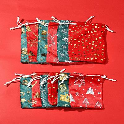 12Pcs 12 Styles Hot Stamping Christmas Velvet Storage Bags ABAG-FS0001-02-1