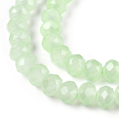 Baking Paint Imitation Jade Glass Bead Strands DGLA-A034-J4MM-A03-1