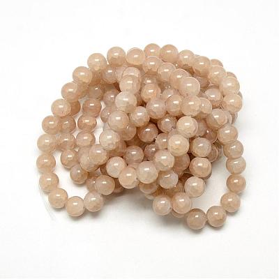 Baking Paint Crackle Glass Bead Strands DGLA-Q023-8mm-YS25-1