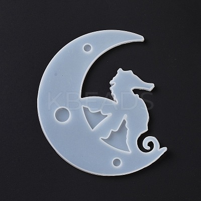 DIY Animal on the Crescent Moon Big Pendant Silhouette Silicone Molds LS-DIY-F125-01-1