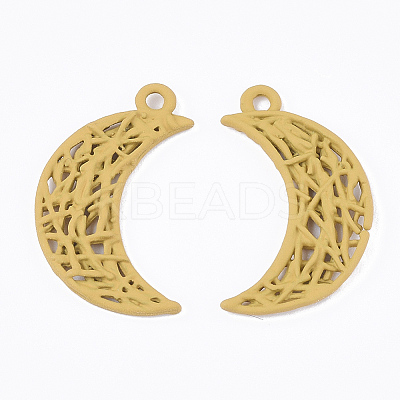 Spray Painted Alloy Filigree Pendants X-PALLOY-T056-97C-1