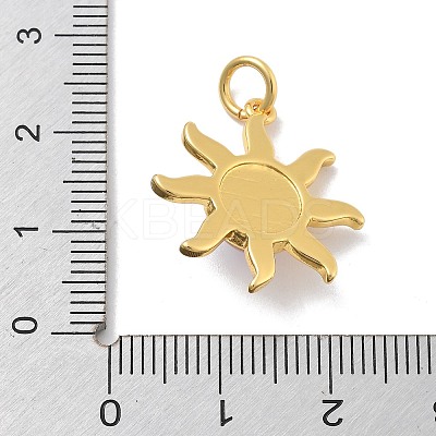 Brass Micro Pave Cubic Zirconia Pendants KK-M305-21G-1