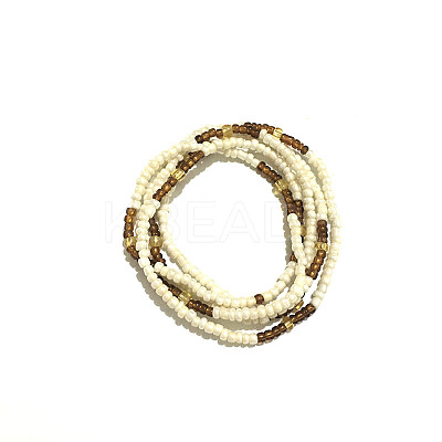 Glass Seed Beaded Waist Beads WG0248E-03-1