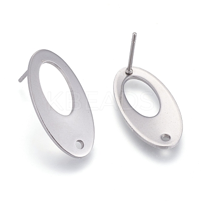 Tarnish Resistant 304 Stainless Steel Stud Earring Findings X-STAS-L238-072P-1