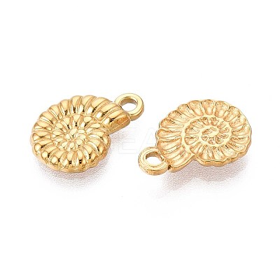 304 Stainless Steel Conch Shaped Charms STAS-T067-54G-1