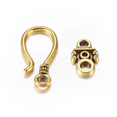 Alloy Hook Clasps X-PALLOY-2781-AG-LF-1