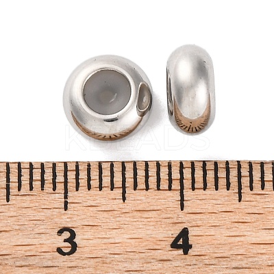 202 Stainless Steel Beads STAS-P238-10P-B-1