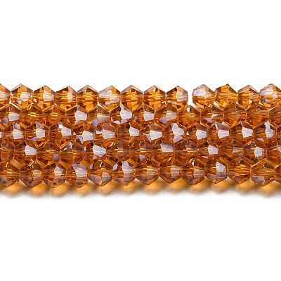 Transparent Electroplate Glass Beads Strands GLAA-F029-2mm-C28-1