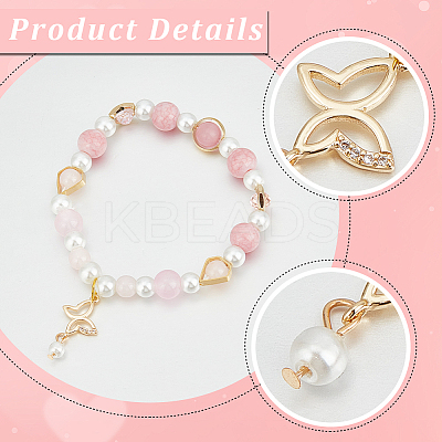 4Pcs Brass Pave Clear Cubic Zirconia Connector Charms KK-BBC0016-60-1