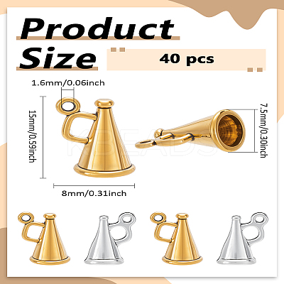 40Pcs 2 Colors Tibetan Style Alloy Pendants FIND-LP0006-73-1