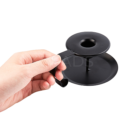 Iron Taper Candle Holder AJEW-PH0017-70-1