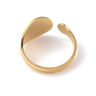 304 Stainless Steel Cuff Rings LS-RJEW-Q812-01G-1