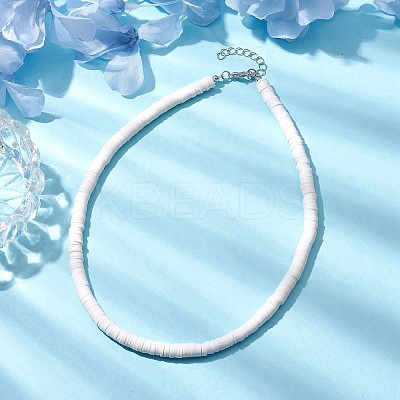 Bohemia Handmade Polymer Clay Heishi Beaded Necklaces NJEW-JN04778-1