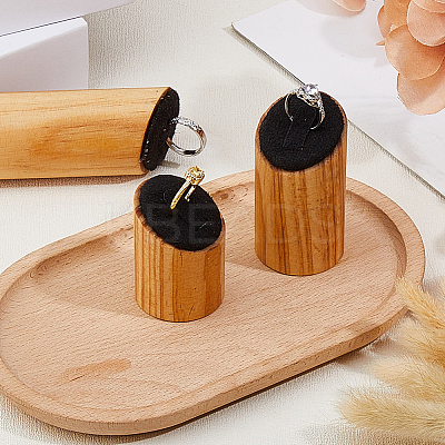 3Pcs 3 Sizes Wood Jewelry Finger Ring Displays Stands RDIS-WH0011-36A-01-1