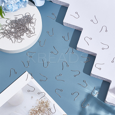 100Pcs 316 Surgical Stainless Steel Earring Hooks STAS-LP0001-58-1