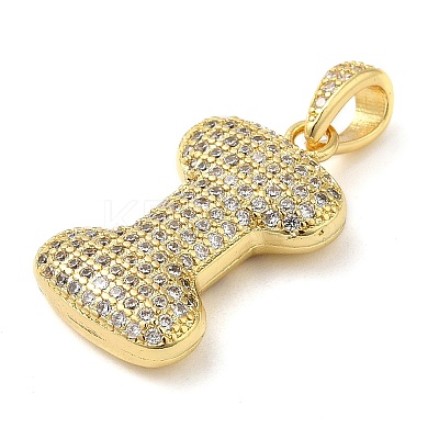 Brass Micro Pave Cubic Zirconia Pendants X-KK-E061-03G-09-1