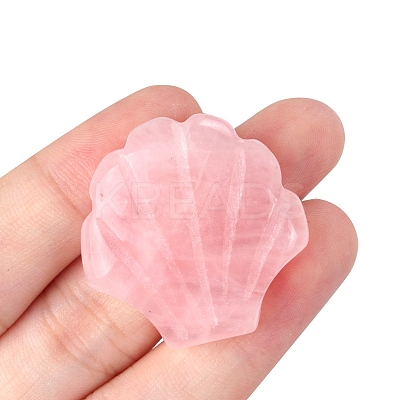 Natural Rose Quartz Carved Healing Shell Shape Figurines PW-WG72799-05-1