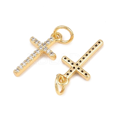 Brass Micro Pave Cubic Zirconia Pendants KK-Z146-25G-1