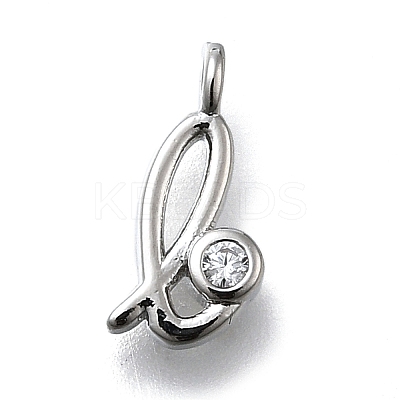 Brass Micro Pave Cubic Zirconia Pendants KK-B132-12P-L-1