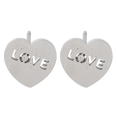 Non-Tarnish 304 Stainless Steel Stud Earrings EJEW-M242-02I-P-1