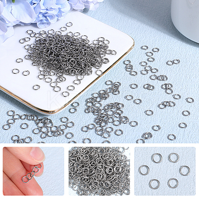 304 3000pcs Stainless Steel Open Jump Rings STAS-SP0001-63B-1