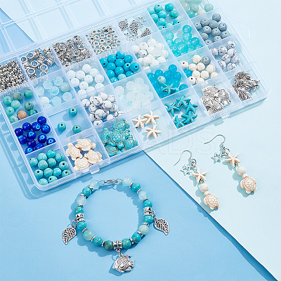 DIY Ocean Theme Jewelry Making Kit DGLA-PH0001-15-1