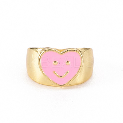 Alloy Enamel Wide Band Rings RJEW-N034-009D-RS-1