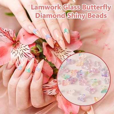 10 Sets 5 Colors Glitter Glass Cabochons MRMJ-GA0001-22-1