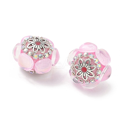 Acrylic Rhinestone Rondelle Beads CLAY-NH0003-02AS-05-1