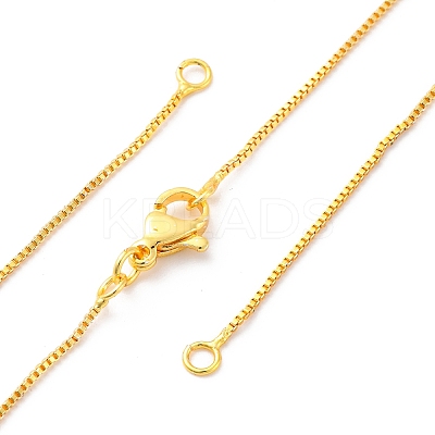 0.9MM Brass Box Chain Necklace Making NJEW-D302-77G-1