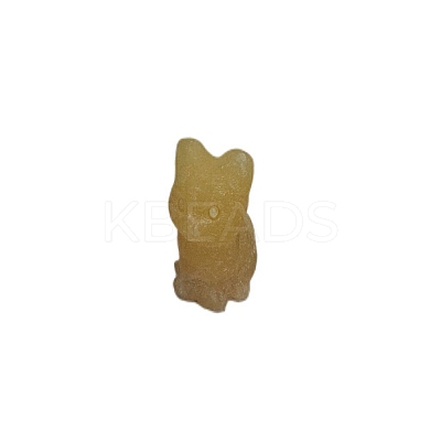 Natural Calcite Cat Figurine Display Decorations G-PW0007-015F-1