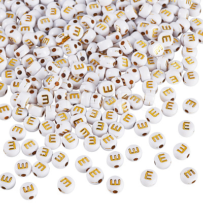 500Pcs Plating Acrylic Beads PACR-TADJ0001-01E-1