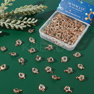 100Pcs 2 Style Rack Plating Eco-Friendly Iron Charms IFIN-SC0001-37-1